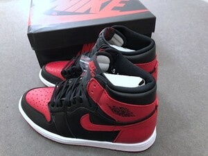 NIKE AIR JORDON1RETRO HIGH OG 27.5cm ナイキ ブラック/レッド 555088-001 箱付き