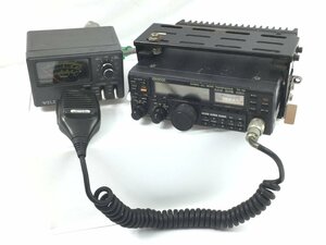 アマチュア無線機 144MHz KENWOOD TR-751 オールモードトランシーバー 純正マイク付 ウエルツ WELZ SWR計車載ラック付き　s3907_V