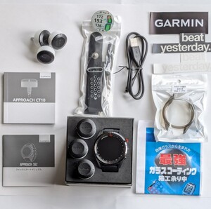 【送料無料・美品】Garmin approach S62/ガーミンアプローチS62/ゴルフGPSナビ/CT10×６個（未使用３個）付き