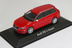 ミニチャンプス 1/43 アウディ 特注 RS4 Avant B7 レッド 2006