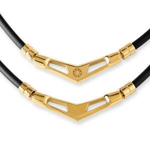 【新商品】BANDEL（バンデル）Healthcare Necklace　V1（ネックレスブイワン）正規品　Black×Gold　Lサイズ（54㎝）新品　専用箱入