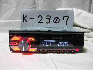 K-2307　Carrozzeria　カロッツェリア　DEH-380　MP3　フロント AUX　1Dサイズ　CDデッキ　故障品