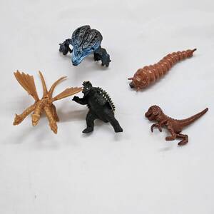 【外部-1055】(一部分欠品あり)ゴジラ 怪獣 キングギドラ モスラ幼虫 アンギラス オルガ ベビーゴジラ 5つセット/フィギュア/ソフビ(MS)