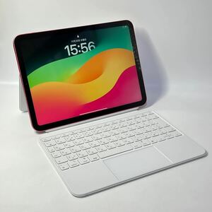 1円~【セット】Apple iPad (第10世代) 10.9インチ Wi-Fi + Cellular ピンク 64GB MQ6M3J/A SIMフリー Magic Keyboard Folio付 GK-100097-3