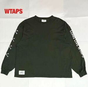 【人気】WTAPS　ダブルタップス　LXLXW LS TEE　ロンT　袖デザイン　クロスボーン　ロゴデザイン　オーバーサイズ　222ATDT-CSM12