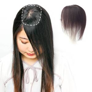 白髪隠し 頭頂部 ヘアピース ナチュラル 薄毛対策 リアル レディース 女性 BHA1012 トップカバー つけ毛 ポイントウィッ