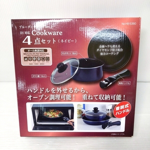 パール金属 IH対応CookWare4点セットブルーダイヤモンドコートHB5380〇YR-51791〇【中古品】