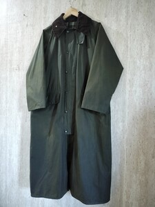 Mint　80s Barbour burghley c38　バブアー　3クラウン　バーレー　バーレイ　ステンカラーコート　オイルド