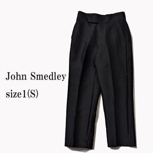 ジョンスメドレー John Smedley パンツ黒 ブラック ウール １(S)