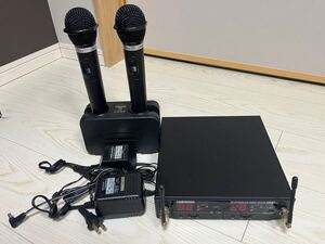 audio-technica 電波式ワイヤレスマイクセット オーディオテクニカ ATW-T62a ATW-R75a 800MHz 外装パーツ美品 　