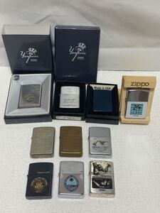 【124-18】1円〜 ZIPPO ジッポー ライター 10点 まとめ 現状出品 喫煙 喫煙具 シルバー ゴールド ブルー 4点箱付き 同梱不可