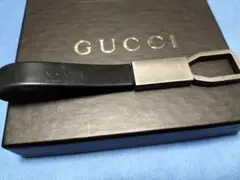 GUCCI ラバーベルトブラック キーリング Made in Italy