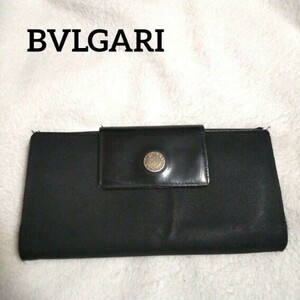 BVLGARI ブルガリ 長財布 ビーゼロワン クラシコ ロゴ 刻印 ホック ロングウォレット ブラック メンズ レディース 型押し 