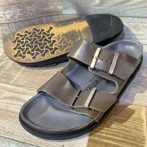 【希少！革底、レザーソール】BIRKENSTOCK Arizona ビルケンシュトック アリゾナ アバンギャルド プレミアムカーキ　41 26.5cm