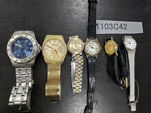 1103C42　腕時計　ジャンク品　おまとめ6点　SEIKO セイコー　renoma など　 ※動作未確認