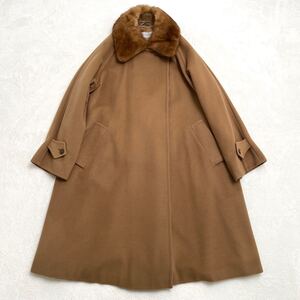 【カシミヤ100%】MAX MARA マックスマーラ ファー ロング コート 40 高級 希少