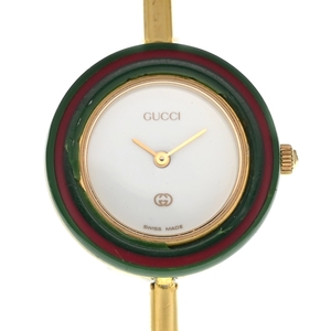 グッチ GUCCI 11/12 チェンジベゼル GP クォーツ レディース 内箱付き G#136718