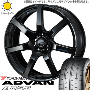 205/40R17 サマータイヤホイールセット アクア etc (YOKOHAMA ADVAN A052 & LEONIS NAVIA07 4穴 100)