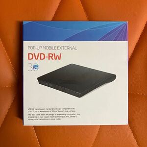 外付け USB3.0対応 DVD-RWドライブ　Windows Mac OS両対応 CD-RW DVD-RWプレイヤーレコーダー USBケーブル リッピング Shrink Decrypter　