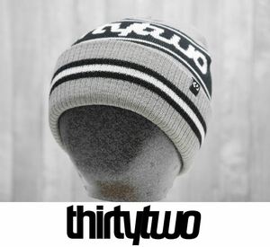 【新品:送料無料】24 ThirtyTwo DOUBLE BEANIE - BLACK/GREY ニット帽 スノーボード 帽子 32 ブーツ