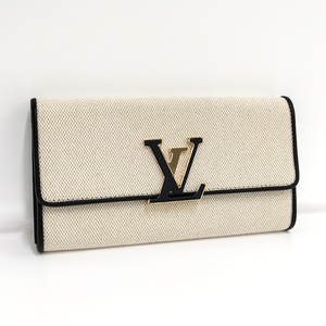 【中古】LOUIS VUITTON ポルトフォイユ カプシーヌ 二つ折り長財布 キャンバス レザー M81305