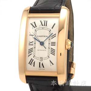 【中古】K18PG　カルティエ　CARTIER　タンクアメリカンXL　W2609856　箱・保証書・メーカー修理明細書付