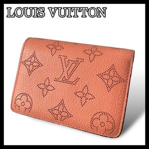 RFIDチップ● LOUIS VUITTON ルイヴィトン　折り財布　クレア　マヒナ　モノグラム　財布　ピンク　b34