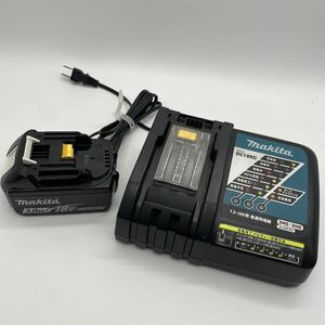 1円スタート 美品 makita マキタ 18V急速充電器 バッテリーBL1830B セットDC18RC 純正品