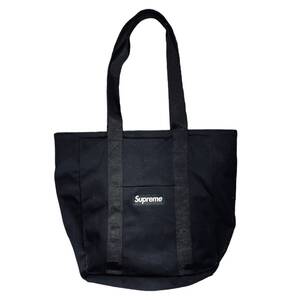 ◆中古品◆ Supreme シュプリーム トートバッグ Canvas Tote Bag キャンバストートバッグ ボックスロゴ ブラック 黒 V73119ND