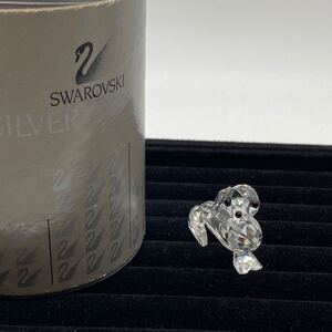 箱付き　SWAROVSKI　スワロフスキー　置物　クリスタル　犬　ダックスフント　　no.136