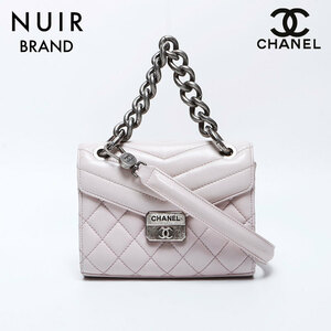 シャネル CHANEL ショルダーバッグ 23番台 2way レザー マトラッセ ピンク