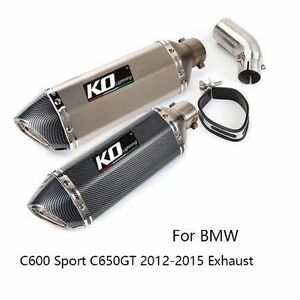 KO Lightning / 370 mm スリップオンマフラー / BMW C600 Sport C650GT 2012-2015