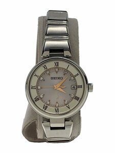 SEIKO◆ソーラー腕時計/アナログ/ステンレス/GLD/SLV/1b22-0AR0//