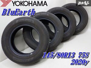 ●【走行OK!!】 YOKOHAMA ヨコハマ BluEarth ブルーアース 145/80R13 75S 20y 4本 タント ミラ ムーヴ アルト N-BOX 軽自動車 棚Q-5