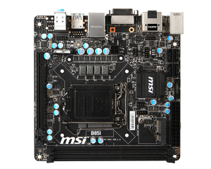 美品 MSI B85I マザーボード Intel B85 LGA 1150 第4世代 Core i7/i5/i3 Mini ITX DDR3