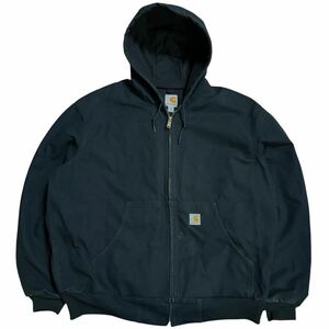 Carhartt USA製 ダック アクティブジャケット ビッグサイズ XL 良フェード J131-BLK