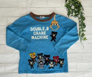 【定価9,100円】DOUBLE.B+120+クレーン+長袖+Tシャツ+カットソー+水色+ミキハウス +ダブルB+110