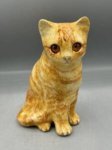 新品 目が合う ケンジントンキャット サイズ２ 茶トラ 猫 置物 ネコ フィギュリン ウィンスタンリー