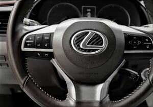 LEXUS レクサス ステアリング ハンドル エンブレム インナーエンブレム カーボン柄 GS IS NX RX RC