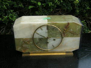 置き時計　ユンハンス　ウエストミンスター　4本線　鳳凰飾り　大理石　