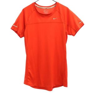 ナイキ プリント ランニング 半袖 Tシャツ S レッド NIKE スポーツ トレーニング レディース