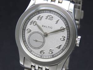 1円～! 稼動品★正規品 BALTIC WATCHES バルチック MR01 マイクロローター スモセコ 裏スケ 純正ブレス メンズ腕時計 SSCLG3101