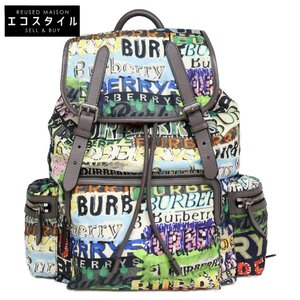 BURBERRY バーバリー 4074376 グラフィティ ロゴプリント ナイロン リュック・デイパック マルチカラー レディース