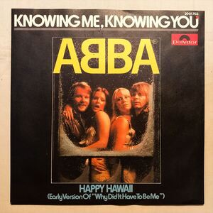 ◆ドイツORG◆ ABBA / KNOWING ME, KNOWING YOU / HAPPY HAWAII ◆貴重ジャケット付き