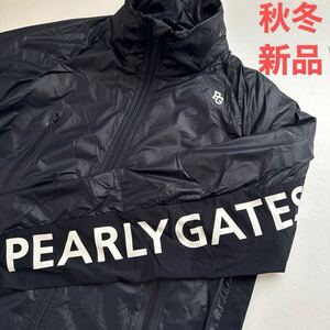 7/3L新品/PEARLY GATES パーリーゲイツ:メンズ　秋冬　ナイロンストレッチタフタ裏起毛 ジャケット・アウター ブルゾン・ジャンパー 紺