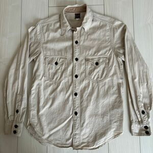 フリーホイーラーズ FREEWHEELERS 1920 U.S. NAVY C.P.O. SHIRTS VANILLA CREAM CPOシャツ 長袖 クリーム チンスト マチ付 ダブル襟