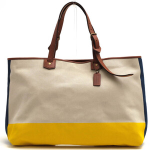 COACH コーチ トートバッグ 71326 Bleecker Colorblock Canvas Holdall ブリーカー カラーブロック キャンバス ホールドオール バイカラ