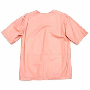 E05214 未使用品 Paul Smith/ラムレザー Tシャツ 【サイズ：M】 サーモンピンク ポールスミス メンズ