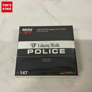 1円〜 未開封 MINIGT LB★WORKS ニッサン GT-R R35 Type1,Rear Wing ver.1 LB Police Limited Edition