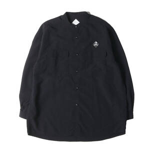 White Mountaineering 22AW F.C.Real Bristol スタンドカラー ワイド ナイロン シャツ (STAND COLLAR SHIRT) ブラック 黒 2 トップス